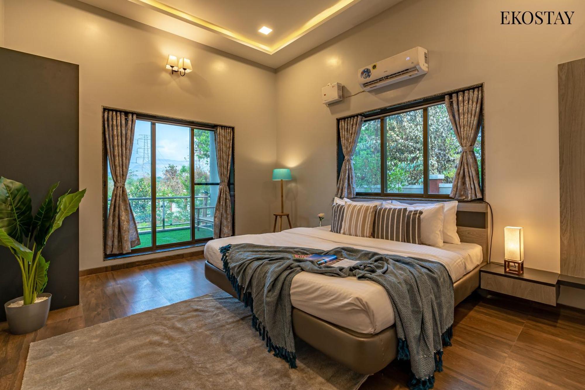 Ekostay Gold Palm Estate I Cricket Turf I Rain Dance I 2 Acre Property Karjat Kültér fotó